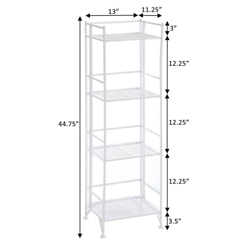 Convenience Concepts Xtra Storage 4 Tier Folding Metal Shelf