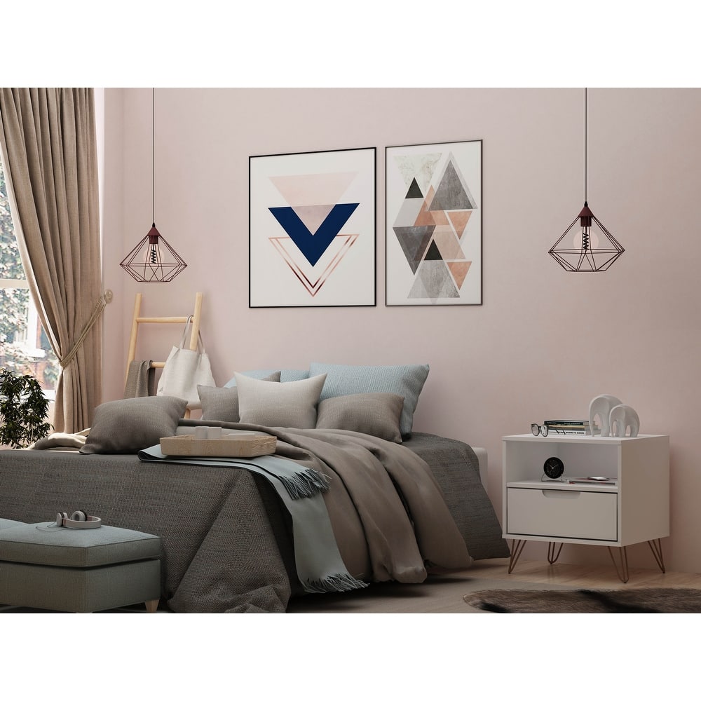 Carson Carrington Bandene Mid-century Modern 1-drawer Wood Nightstand