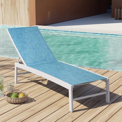 VredHom Aluminum Adjustable Outdoor Chaise Lounge Chair - 60.4 in L * 24.6 in W * 16.1/40.8 in H