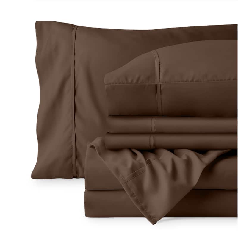 Bare Home Microfiber Deep Pocket Sheet Set w/ 2 Extra Pillowcases