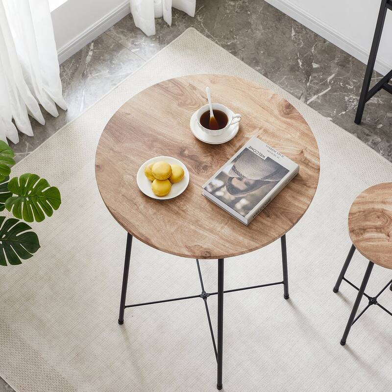 Taomika, Bistro Pub Table Round Dining Table-Brown/Black/Coffee/Maple Color-Four Colors