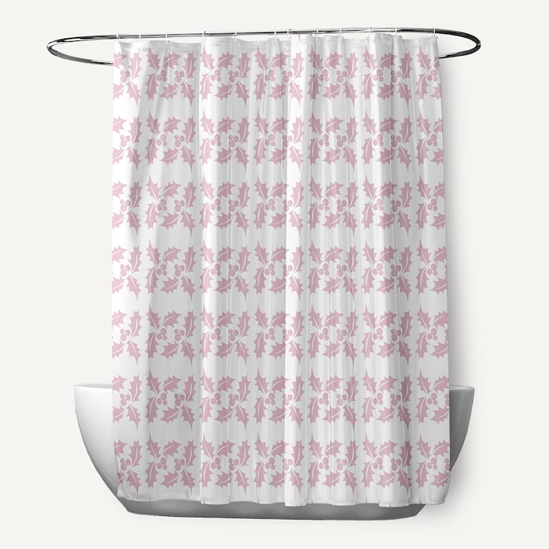 Holly Stripes Shower Curtain - Light Pink