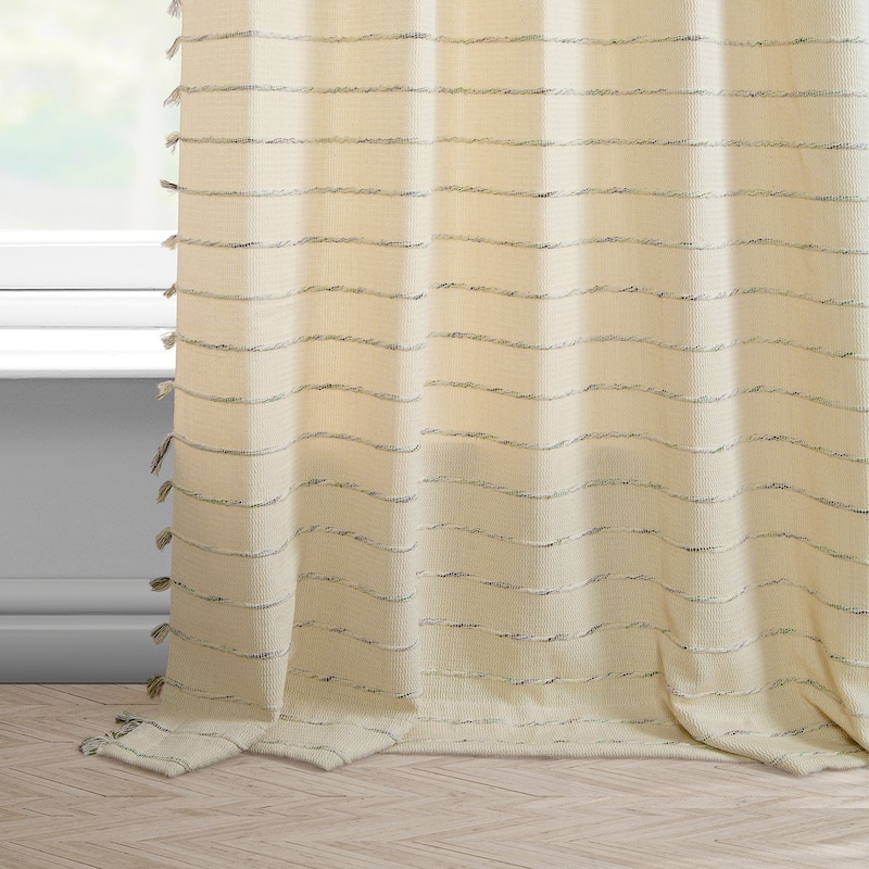 Exclusive Fabrics Loom Woven Sheer Cotton Curtain (1 Panel)