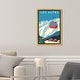 preview thumbnail 26 of 27, Oliver Gal 'Les Alpes Travel Poster' Blue Wall Art Canvas Print 10 x 15 - Gold