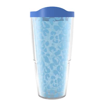 Tervis Leopard Frost Animal Print Collection Made in USA Double Walled Insulated Travel Tumbler, Sky