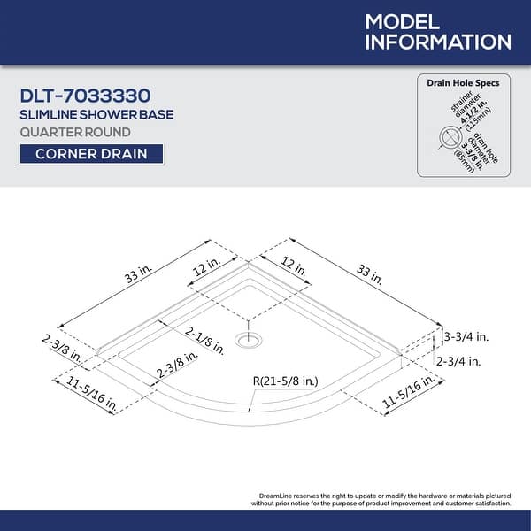 DreamLine Prime 33 in. x 33 in. x 76 3/4 in. H Shower Enclosure, Shower Base and Acrylic Backwall Kit