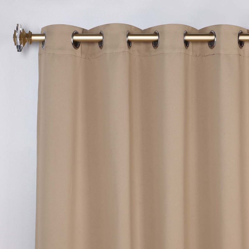 Superior Modern Solid Washable Room Darkening Blackout Curtains, Set of 2 Panels