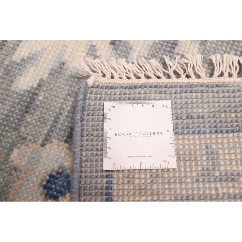 ECARPETGALLERY Hand-knotted Modern Oushak Grey Wool Rug - 9'1 x 12'3