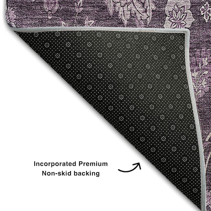 Premium Washable Super Soft Floral Borderless Mayfield Rug