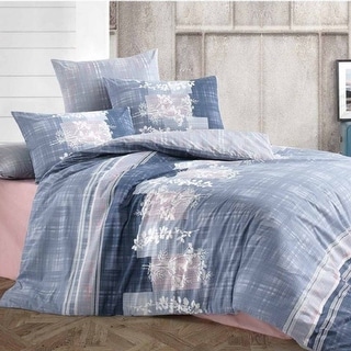 Bahar Branches Blue Cotton Duvet Set of 3