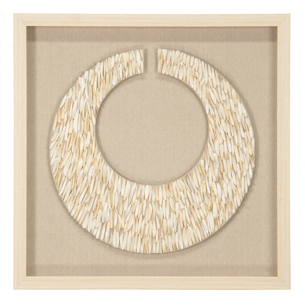 HUJI Capiz Shell Shadow Box Wall Decor for Bathroom Bedroom Office