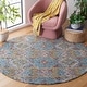 preview thumbnail 3 of 13, SAFAVIEH Handmade Aspen Agita Bohemian & Eclectic Tribal Wool Rug 3' Round - Blue/Gold - Round