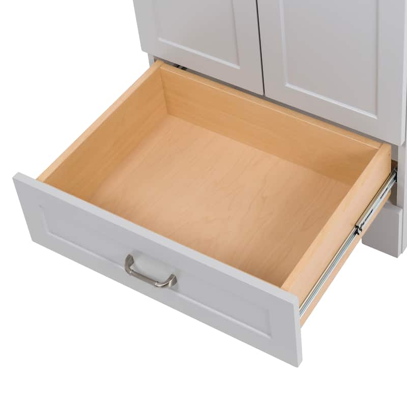 Spring Mill Cabinets Emlyn 24.5" Bathroom Vanity With Drawer and White Sink Top