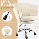 preview thumbnail 3 of 27, VANITII Accent Chair Swivel Vanity Chair Office Desk Chair With Wheels Modern Height Adjustable Pink/Grey/White
