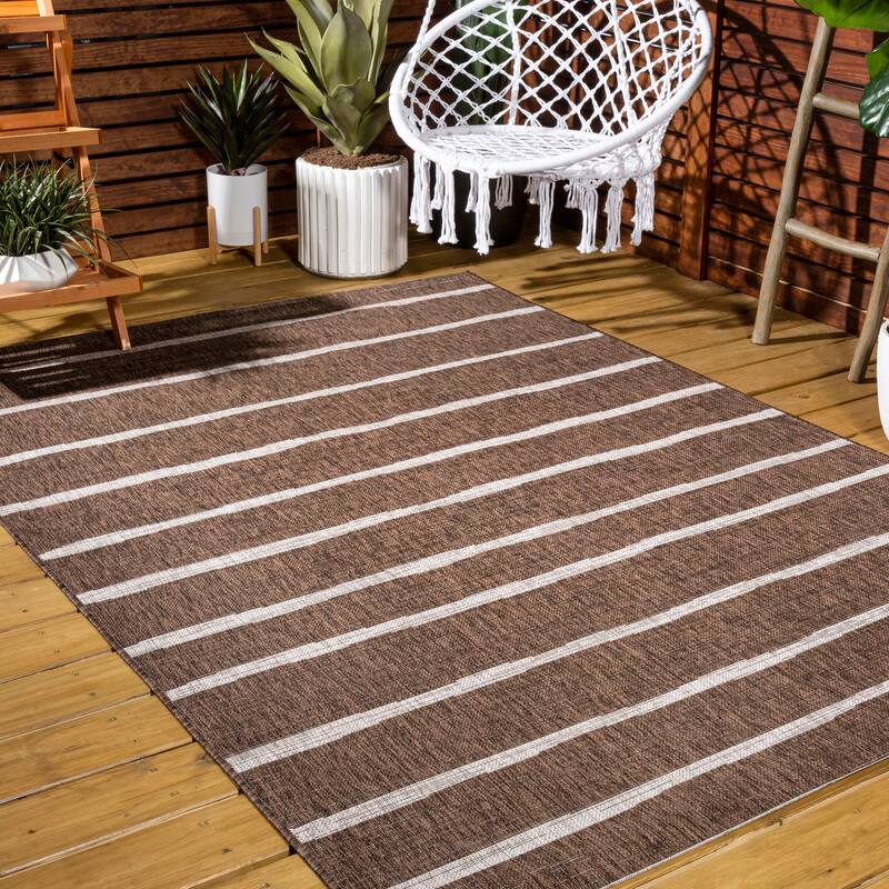 JONATHAN Y Andratx Berber Stripe Indoor/Outdoor Area Rug