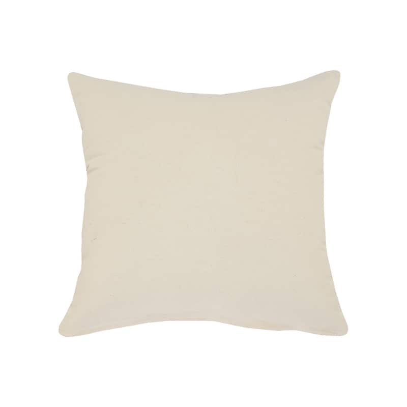 HomeRoots 20" Brown And White Floral Medallion Cotton Throw Pillow