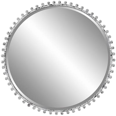 Uttermost 097-TAZA-MIRROR Taza 32" Diameter Circular Framed Bathroom