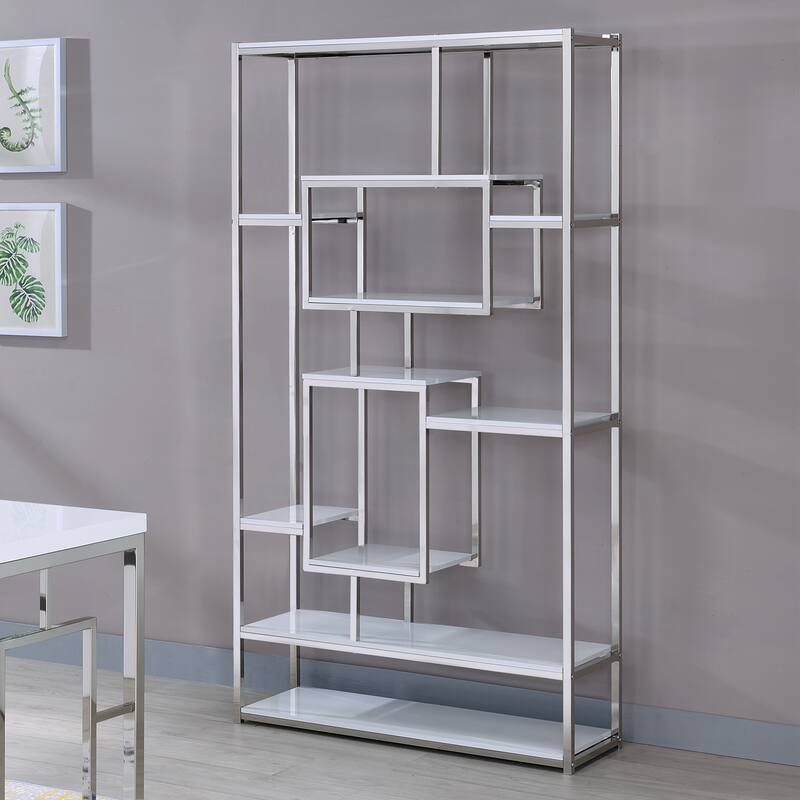 Steve Silver Athena Bookcase - White