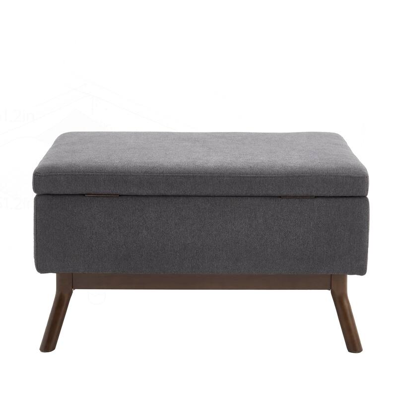 Versatile Mid-century Modern Storage Ottoman for Various Rooms and Purposes