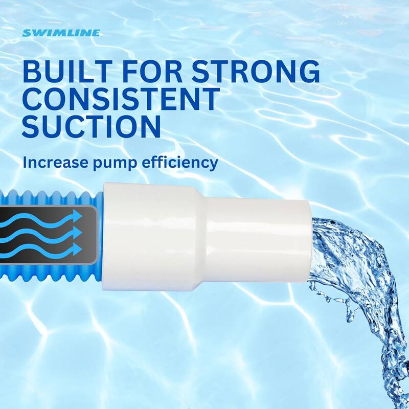 Swimline HydroTools 25’ Premium Spiral Wound Pool Vacuum Hose with Swivel Cuff - 4