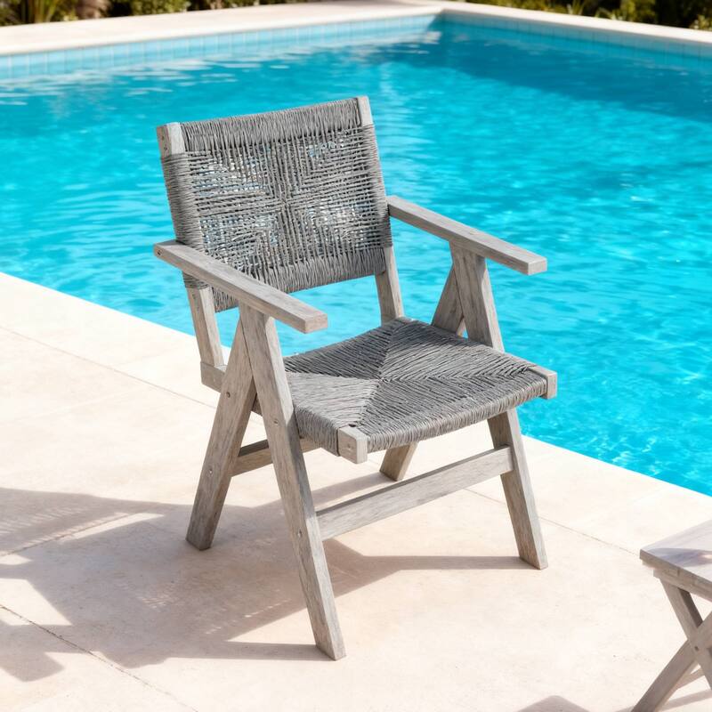 Rossetta All-Weather Outdoor Hemp Cordage Woven Seating with Stable Structure