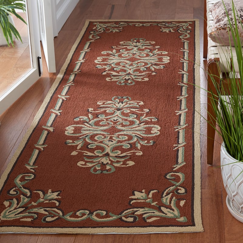 SAFAVIEH Handmade Easy Care Lidy Oriental Rug - 2'6" x 8' Runner - Rust/Multi
