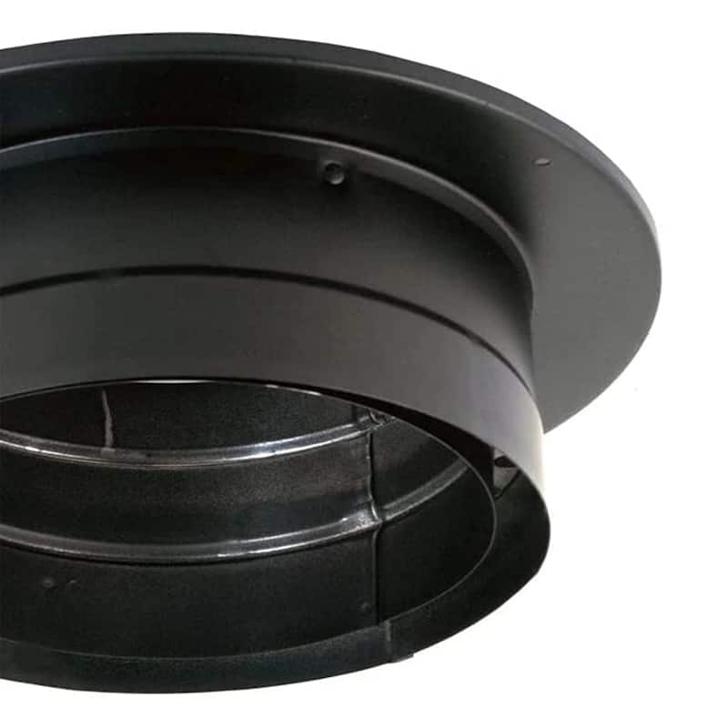 DuraVent DVL 9 x 9 in. Galvanized Stainless Double Wall Ceiling Adapter, Black - 1