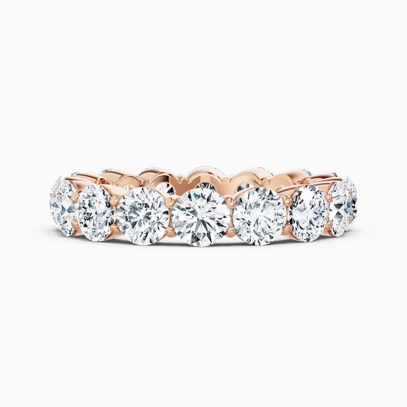Auriya 14k Gold Round Lab Grown Diamond Eternity Band 2.00 - 7.00 ct. tw. (F-G, VS) - 4.80 ct. wt. - 4.5 - Rose