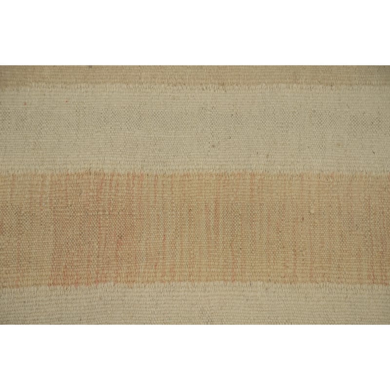 Hand Woven Oriental 100% Wool Carpet Southwestern Tribal Beige & Ivories Kilim Area Rug - 9' 7'' X 8' 0''