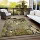 preview thumbnail 63 of 135, Machine Washable Indoor/ Outdoor Modern Floral Chantille Rug 10' x 14' - Brown