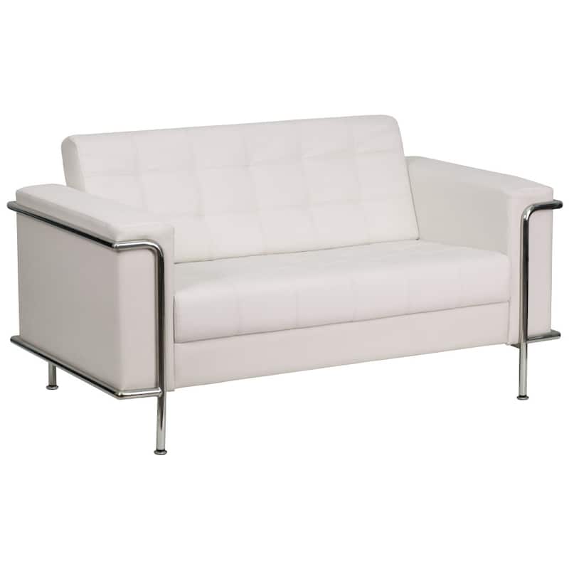 Contemporary LeatherSoft Double Stitch Detail Loveseat