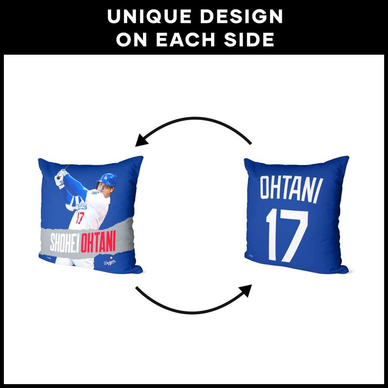 MLB Los Angeles Dodgers Player Shohei Ohtani 18 Inch Throw Pillow
