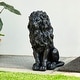 preview thumbnail 26 of 32, 20.75"H MGO Guardian Sitting Lion Statue Porch Sign Indoor Outdoor Decoration by Glitzhome