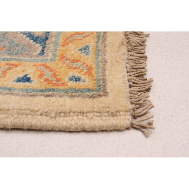 ECARPETGALLERY Hand-knotted Finest Ghazni Ivory Wool Rug - 4'0 x 5'11