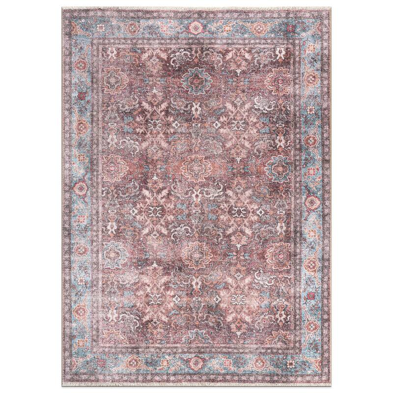 World Rug Gallery Transitional Distressed Vintage Machine Washable Area Rug