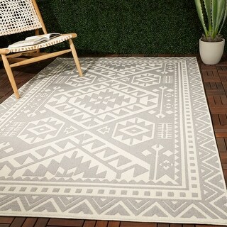 Alessi Global Geometric Indoor/Outdoor Area Rug - Bed Bath & Beyond ...
