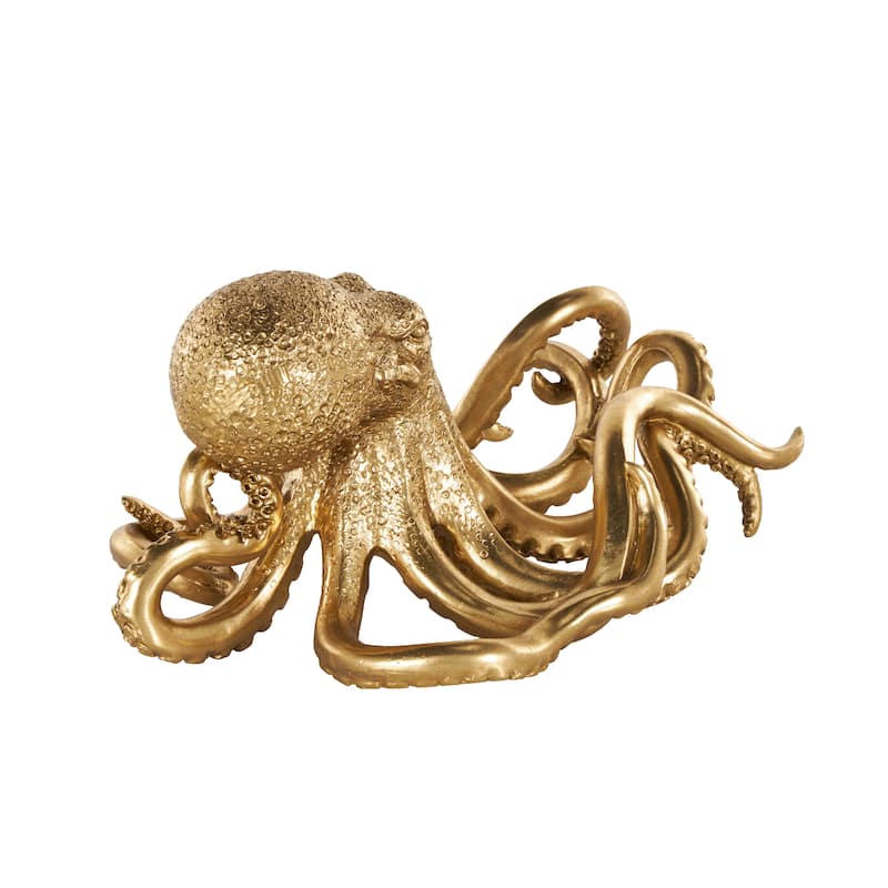 Resin Octopus Single Bottle Wine Holder - Gold - Roche River Decor