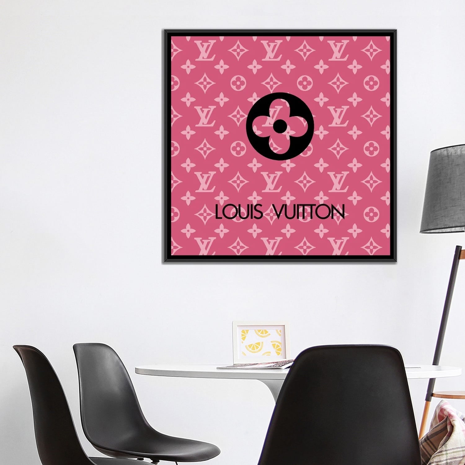 LOUIS VUITTON Pink Canvas Art Print by Art Mirano