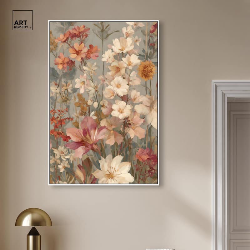 Soft Cream Wilds Canvas by Art Remedy