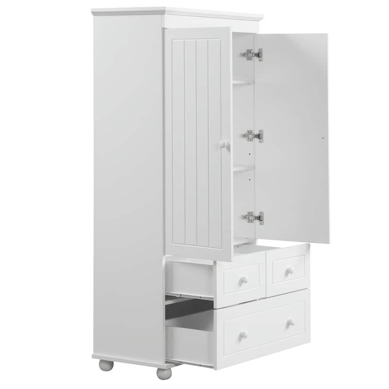 Modern Wooden Bathroom Linen Cabinet