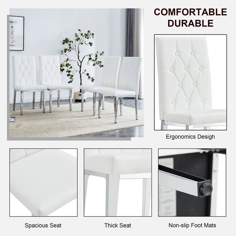 Modern style 4-piece dining chair set