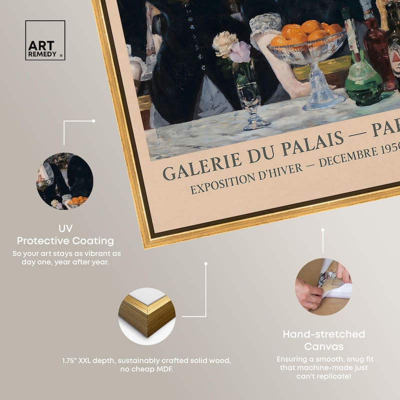 Manet's Famous Bar Canvas by Art Remedy