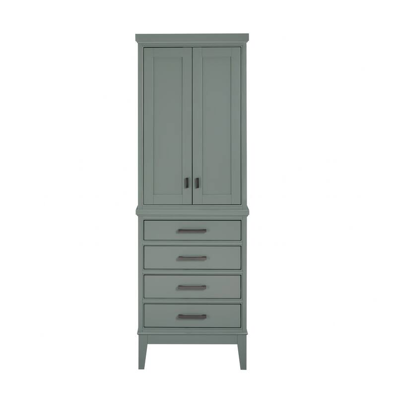 Avanity Madison 24 in. Freestanding Linen Cabinet - 24"W x 71"H - Smoke Green