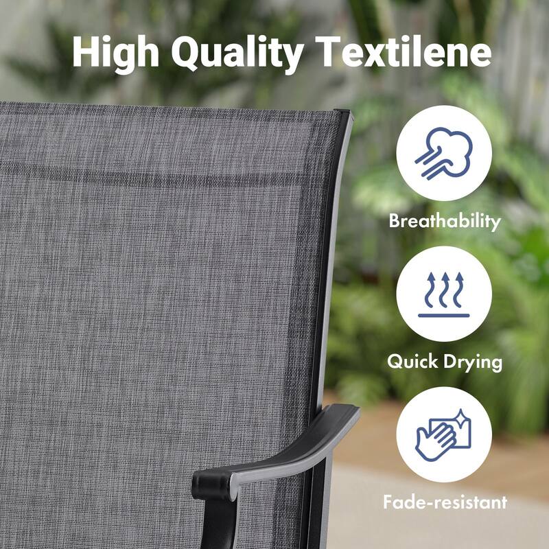 360 Swivel Patio Dining Chair Outdoor Dining Chairs Set of 2