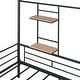 preview thumbnail 40 of 38, Metal Full Size House Bed with Trundle and Built-in Shelf,Kids Bed Design
