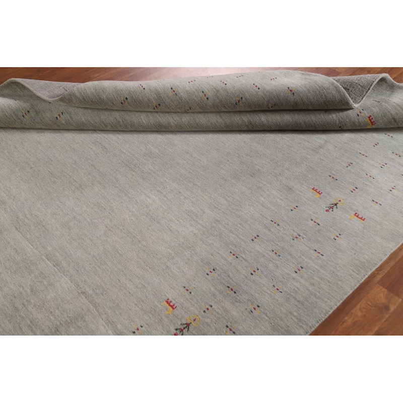 Gabbeh Area Rug Handmade Tribal Wool Carpet - 6'8"x 9'9"