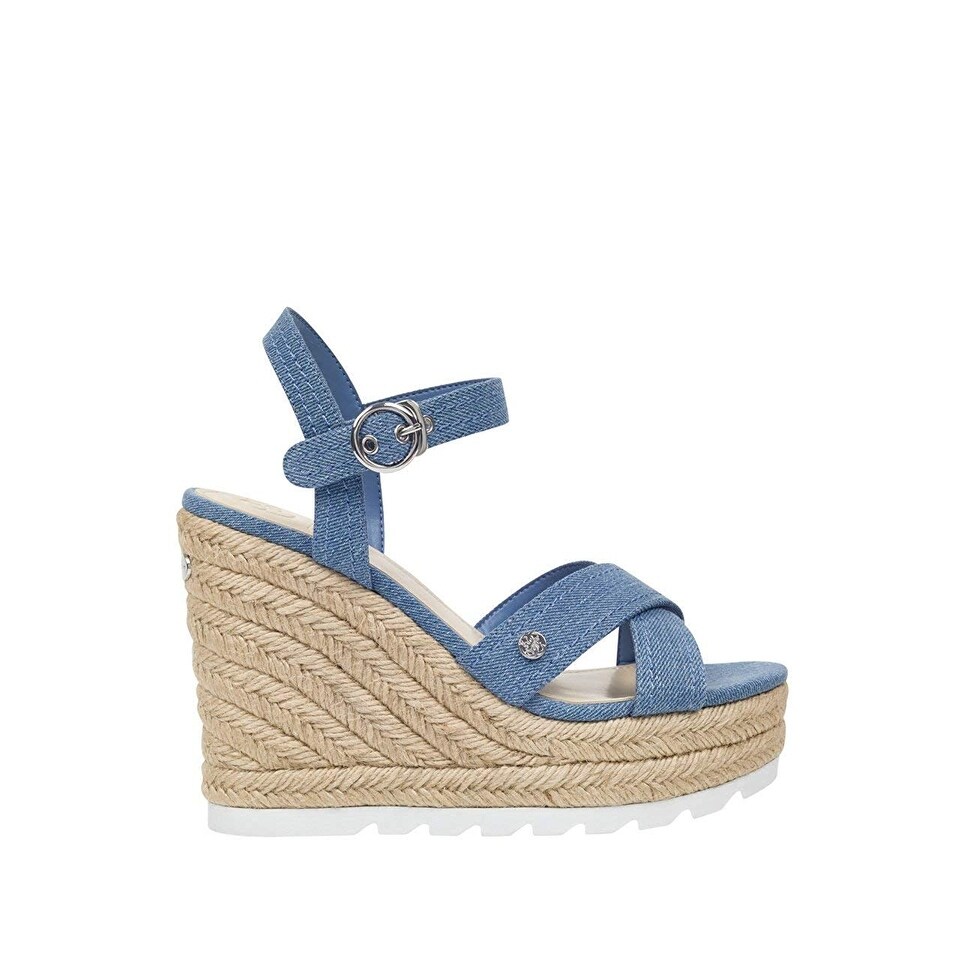guess denim wedges
