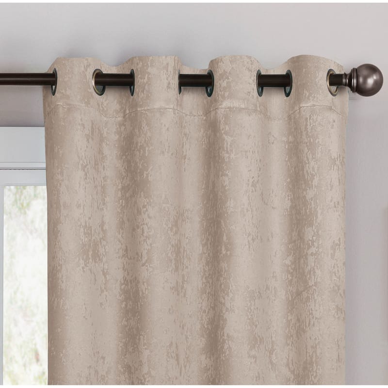 Bella Luna Faux Suede Room Darkening Extra Wide 96-inch Grommet Curtain Panel Pair - 108 x 96 in. - 108 x 96 in.