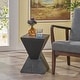 preview thumbnail 6 of 8, Atlas Indoor Lightweight Concrete Accent Table by Christopher Knight Home Black