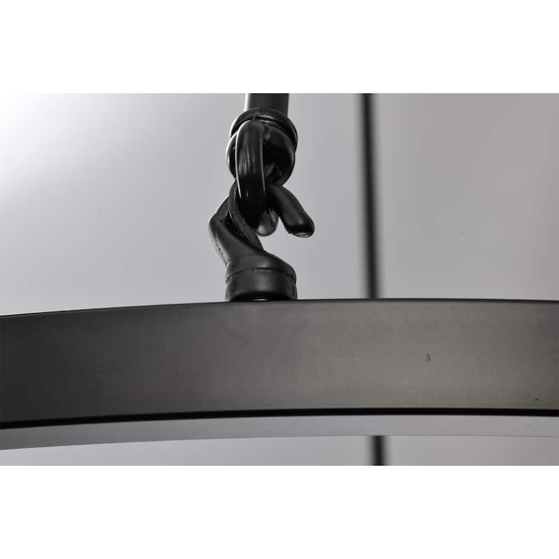Bride 40 Ince Matte Black Wagon Wheel Chandeilier with 12 Light - N/A